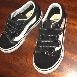 Vans Toddler Old Skool V (Black) Size 7 Toddlers